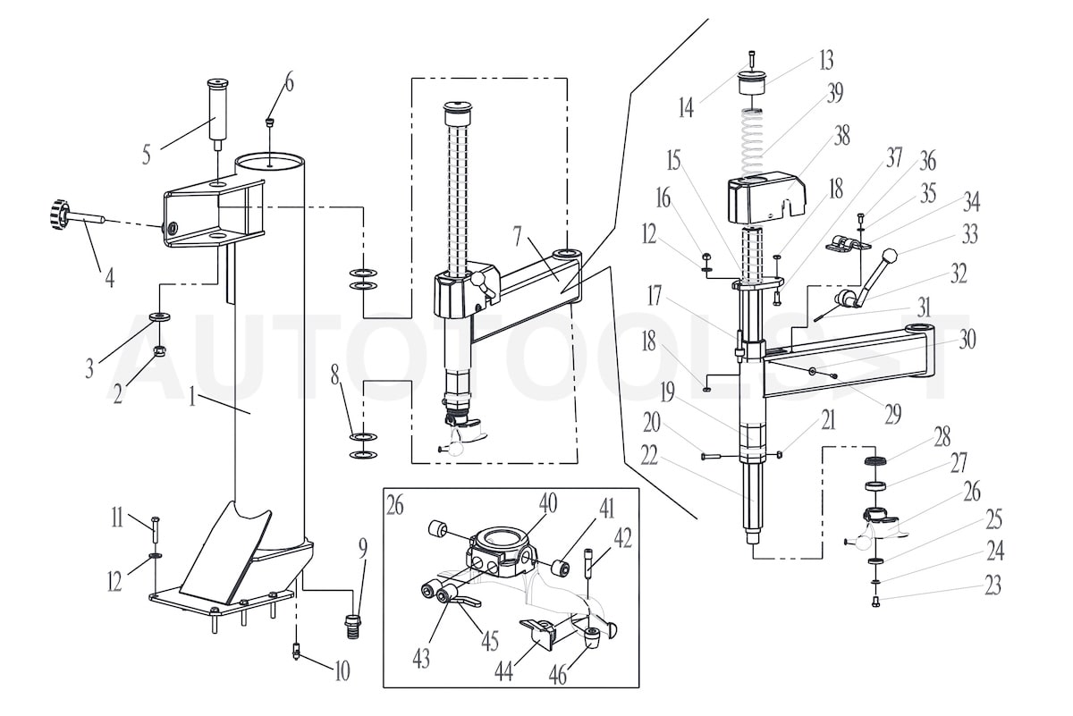 STD-104 horiz and vert arms