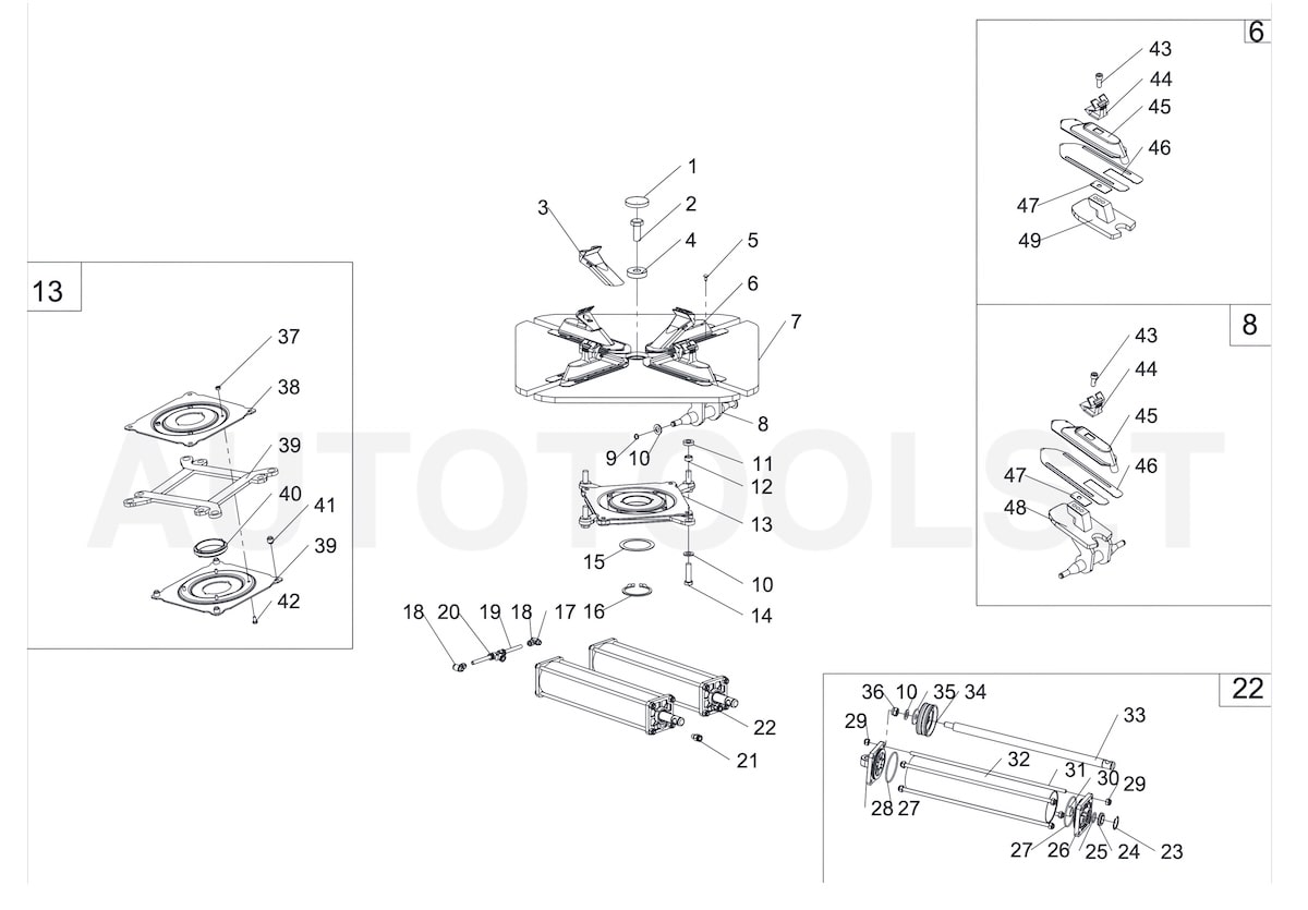STD-105 self-centering turntable