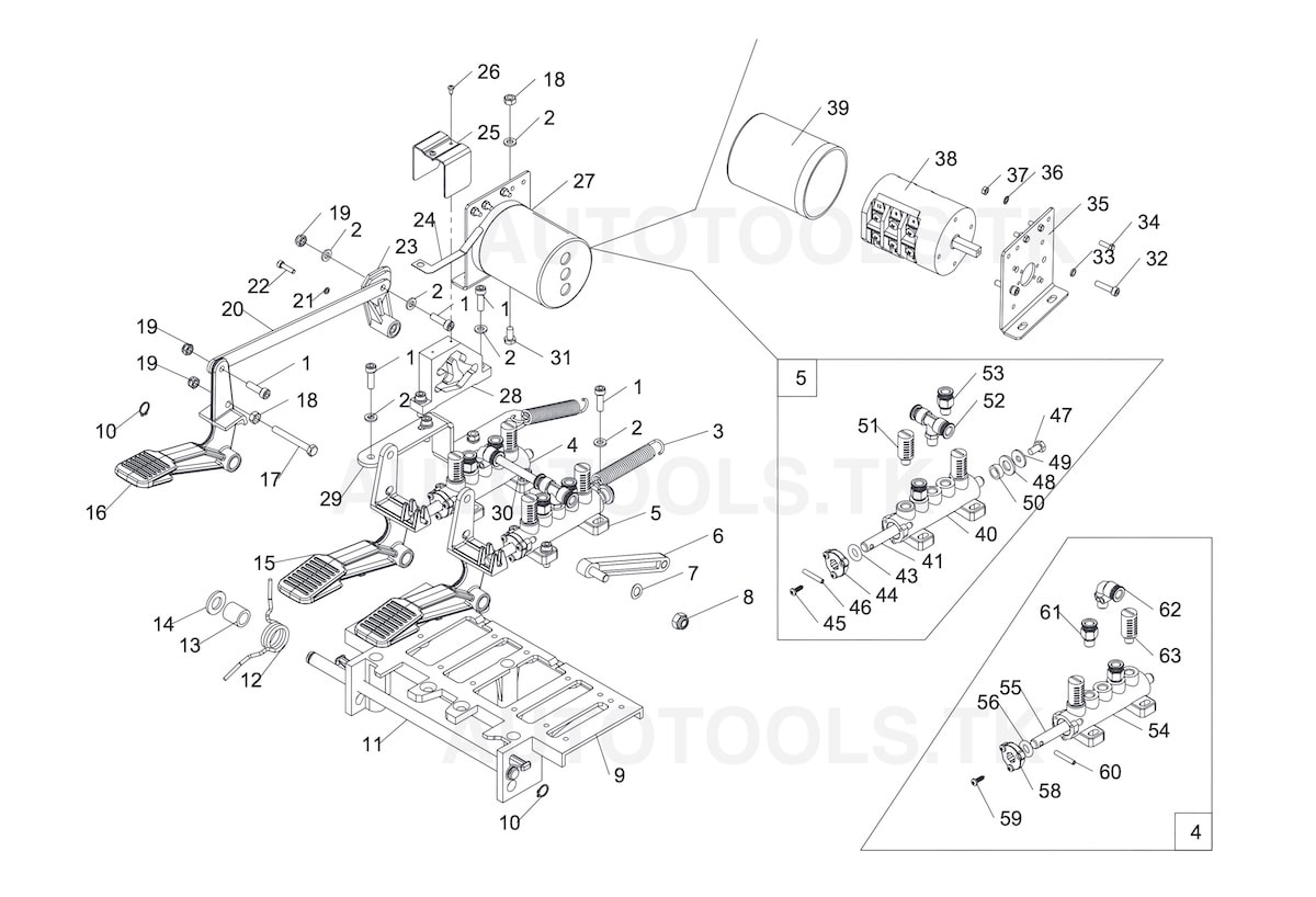 STD-106B three-foot pedal control