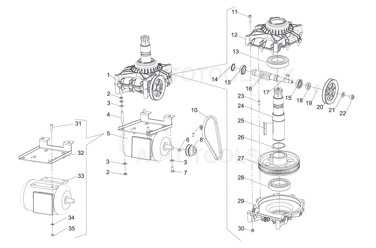 STD-106B Motor – Reduction gear group
